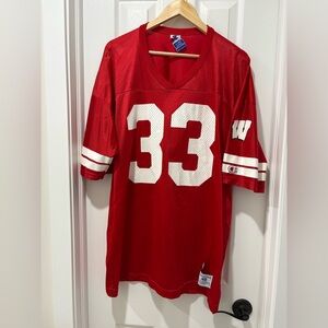 Vintage Wisconsin Badgers Champion Red Football Jersey #33 XL